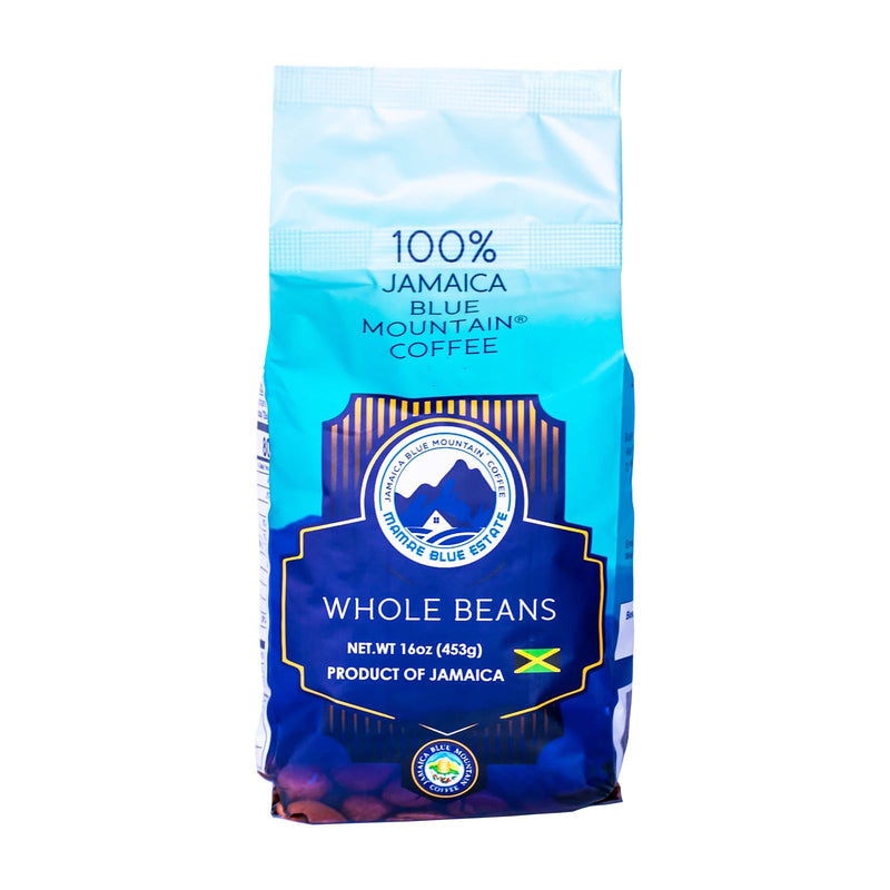 100% Jamaica Blue Mountain whole bean coffee